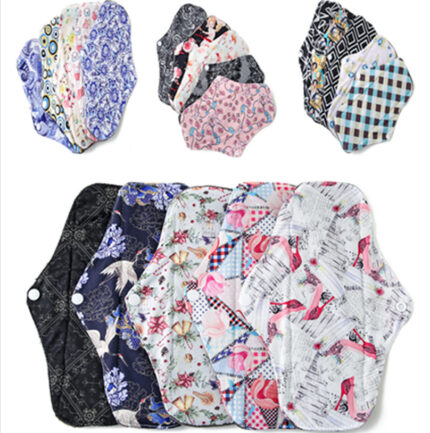 Serviettes hygiéniques lavables avec charbon de bambou