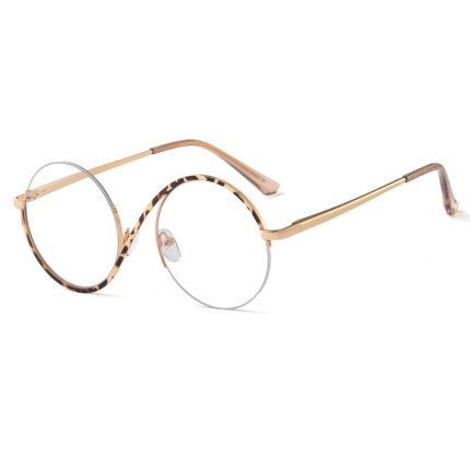 Lunettes de vue à demi-monture métallique avec verres anti-lumière bleue
