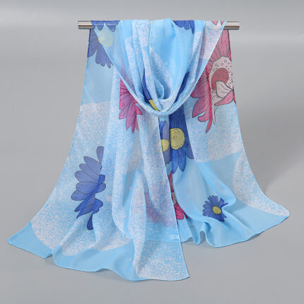 Petit foulard en mousseline de soie à la mode pour femmes
