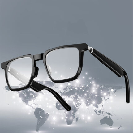 Lunettes de soleil Bluetooth noires à technologie permettant de passer des appels et d'écouter de la musique