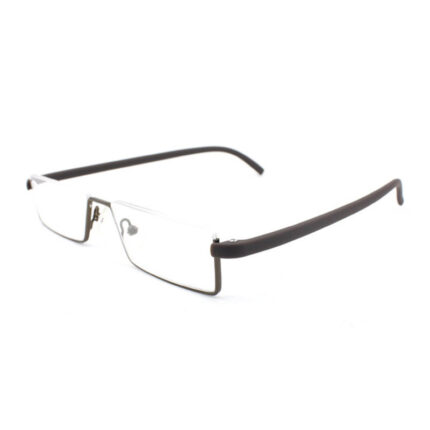 Lunettes de lecture à demi-monture confortable et élégant à la mode pour hommes et femmes