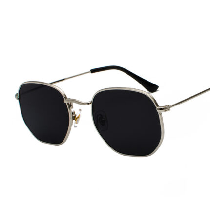 Lunettes de soleil tendance en métal pour hommes