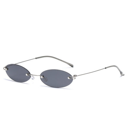 Lunettes de soleil sans monture ovales à la mode pour femmes