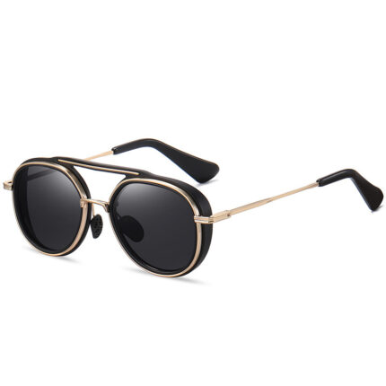 Lunettes de soleil bicolores colorées à la mode pour hommes et femmes