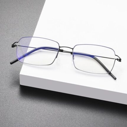 Lunettes de vue légères en titane, style décontracté et professionnel pour presbytes