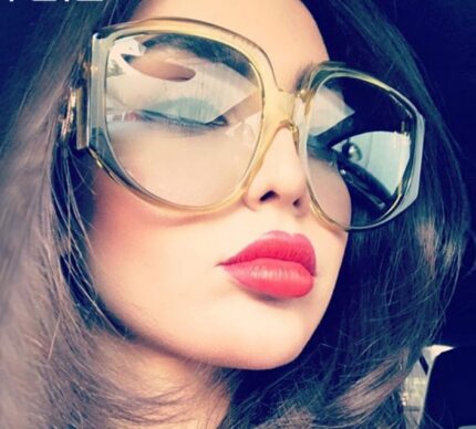 Lunettes de soleil rondes oversize à la mode pour femmes