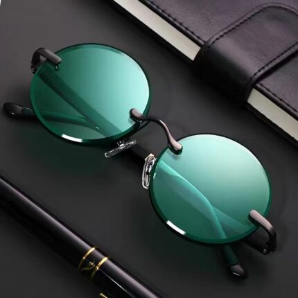 Lunettes de soleil rondes à la mode pour hommes