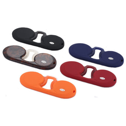 Lunettes de lecture portables en silicone souple avec pince à nez