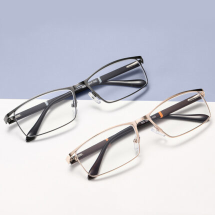 Lunettes de lecture en acier inoxydable pour hommes d’affaires
