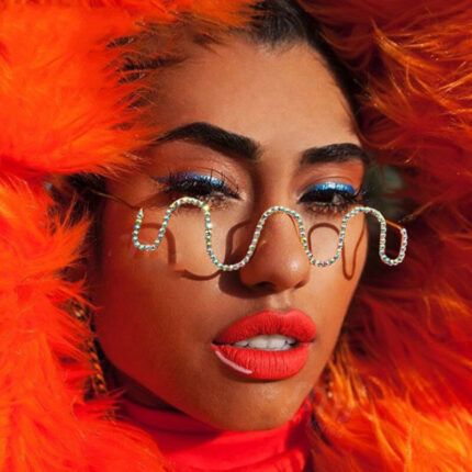 Lunettes demi-cerclées en diamant à la mode