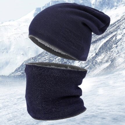 Ensemble bonnet et écharpe en tissu brossé et rembourré