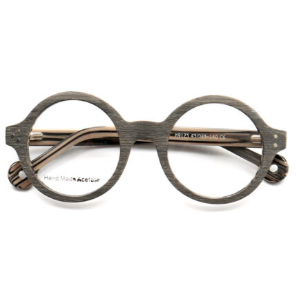 Lunettes en bois à rayures de style tendance