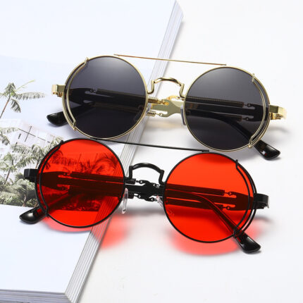 Lunettes de soleil à monture métallique à la mode pour hommes