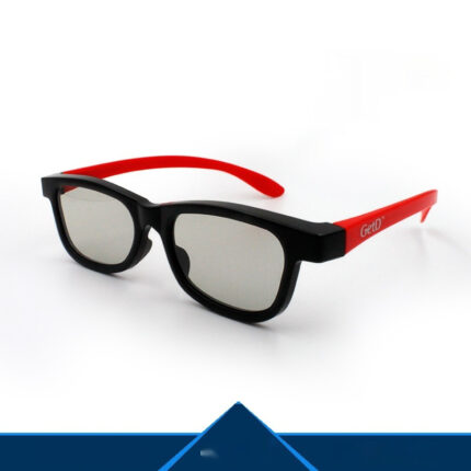 Lunettes stéréoscopiques de cinéma à verres ronds polarisés semi-transparents