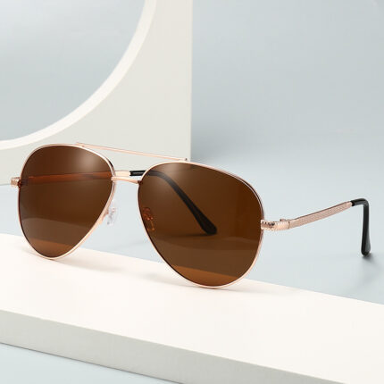 Lunettes de soleil polarisées à monture métallique à la mode pour hommes