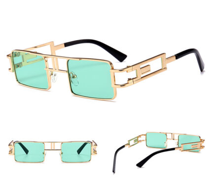 Lunettes de soleil rectangulaires steampunk à la mode pour hommes