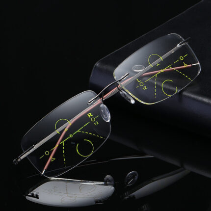 Lunettes de lecture multifocales progressives à zoom automatique et anti-lumière bleue
