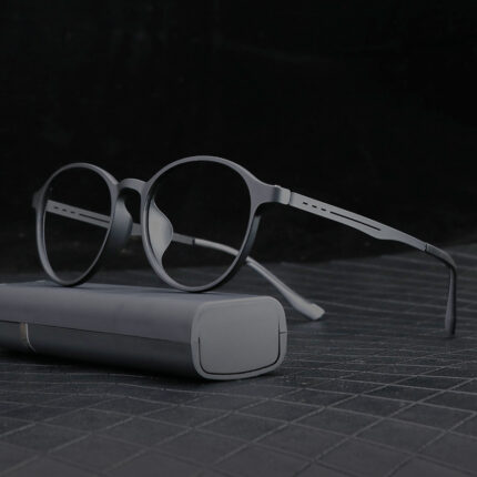Lunettes rondes rétro en TR90 résistantes aux UV