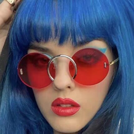 Lunettes modernes à monture ronde à la mode