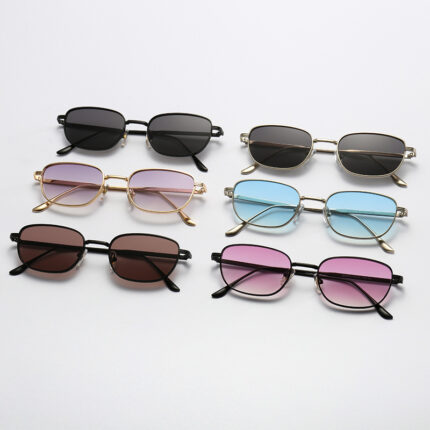 Lunettes de soleil en métal à la mode pour hommes et femmes