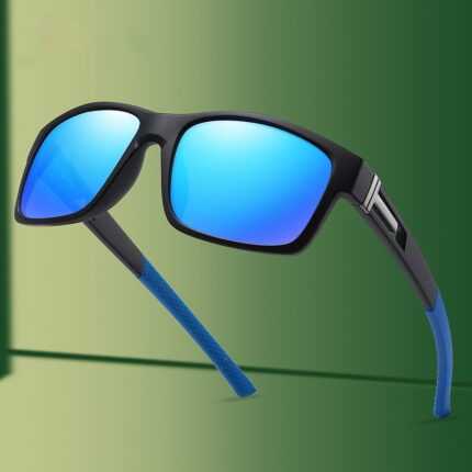 Lunettes de sport polarisées et carrées à la mode pour hommes et femmes