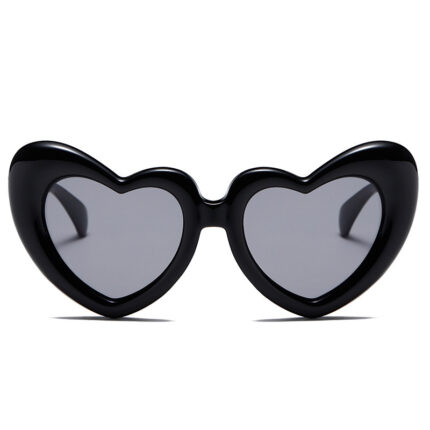 Lunettes de soleil à monture épaisse en forme de cœur